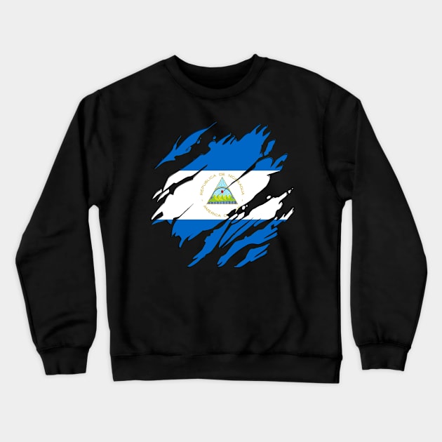 Proud Nicaragua Flag, Nicaragua gift heritage, Nicaraguan girl Boy Friend Nicaraguaense Crewneck Sweatshirt by JayD World